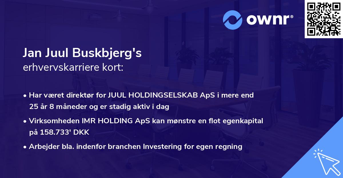 Jan Juul Buskbjerg's erhvervskarriere kort