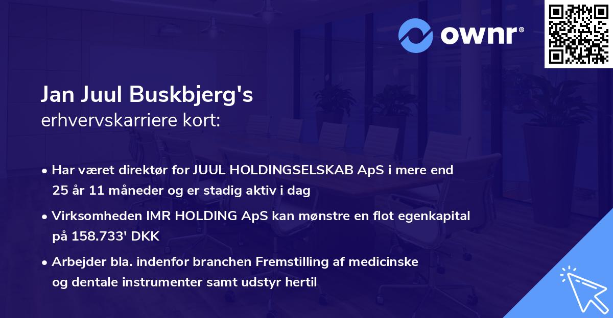 Jan Juul Buskbjerg's erhvervskarriere kort
