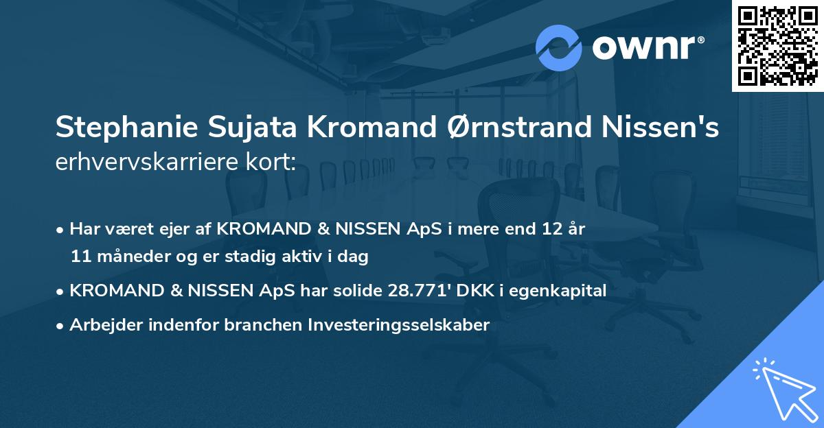 Stephanie Sujata Kromand Ørnstrand Nissen's erhvervskarriere kort