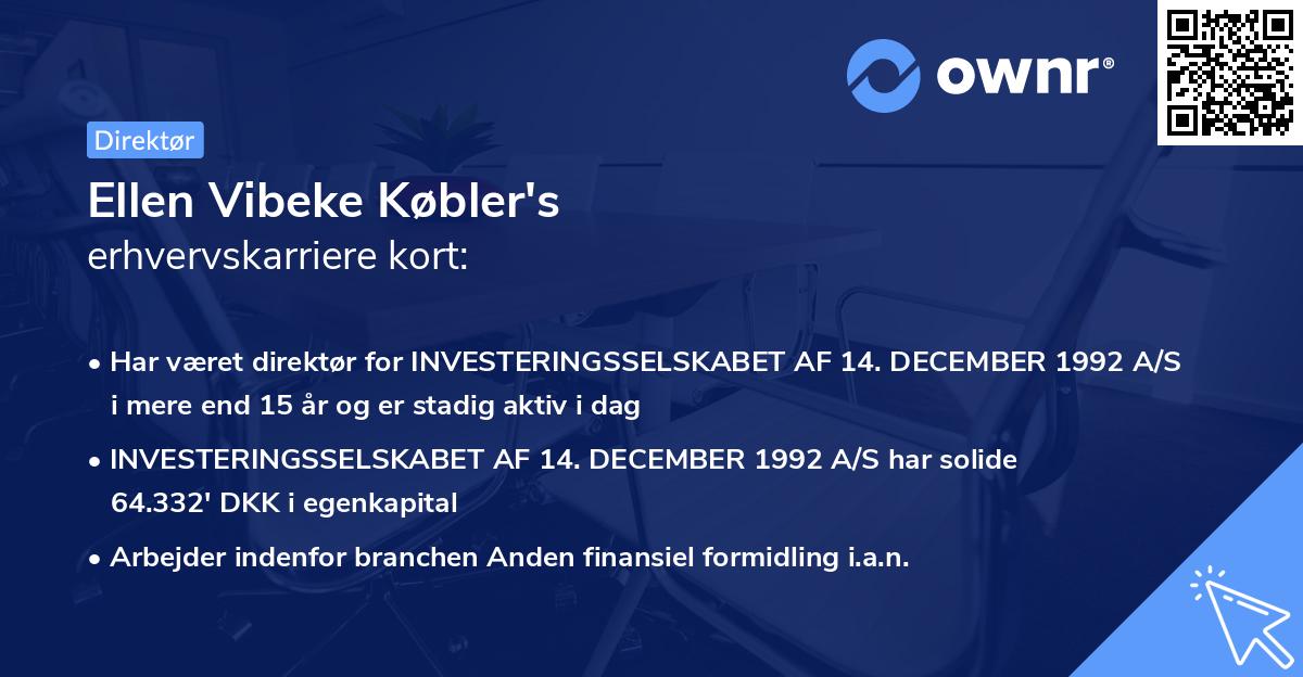 Ellen Vibeke Købler's erhvervskarriere kort