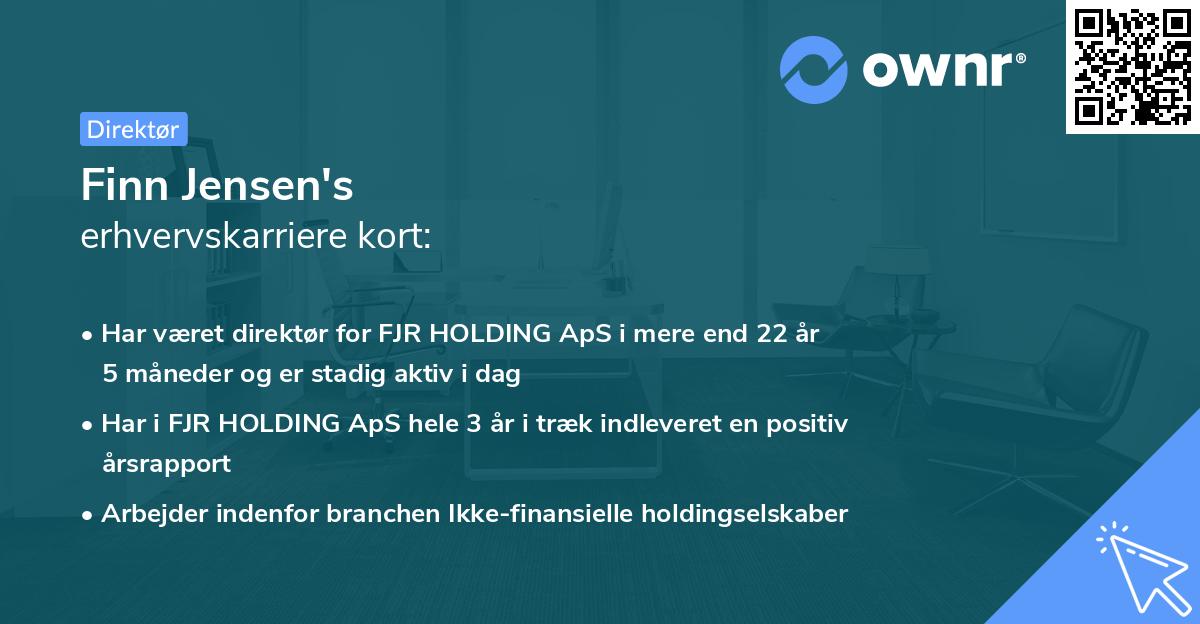Finn Jensen's erhvervskarriere kort