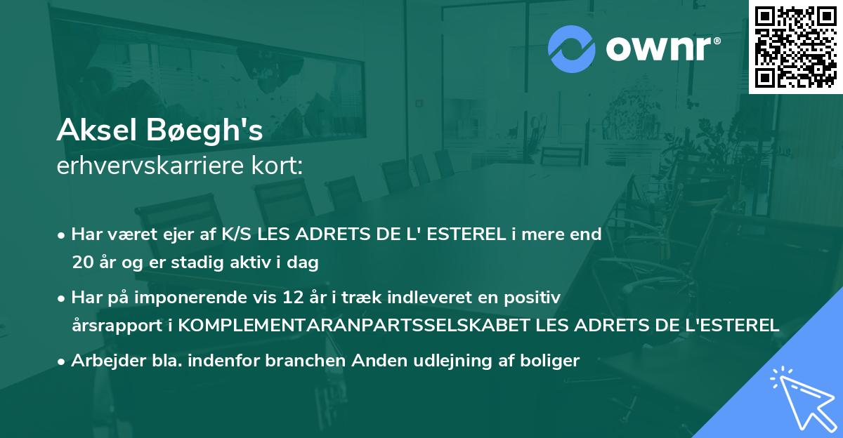 Aksel Bøegh's erhvervskarriere kort