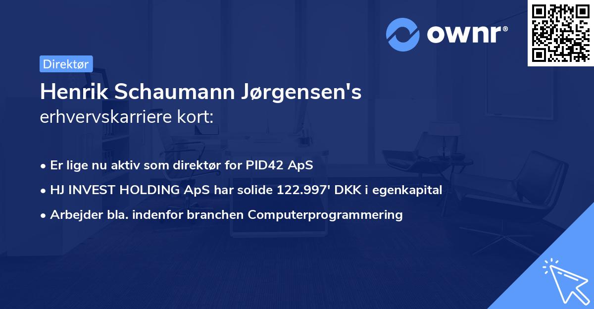 Henrik Schaumann Jørgensen's erhvervskarriere kort
