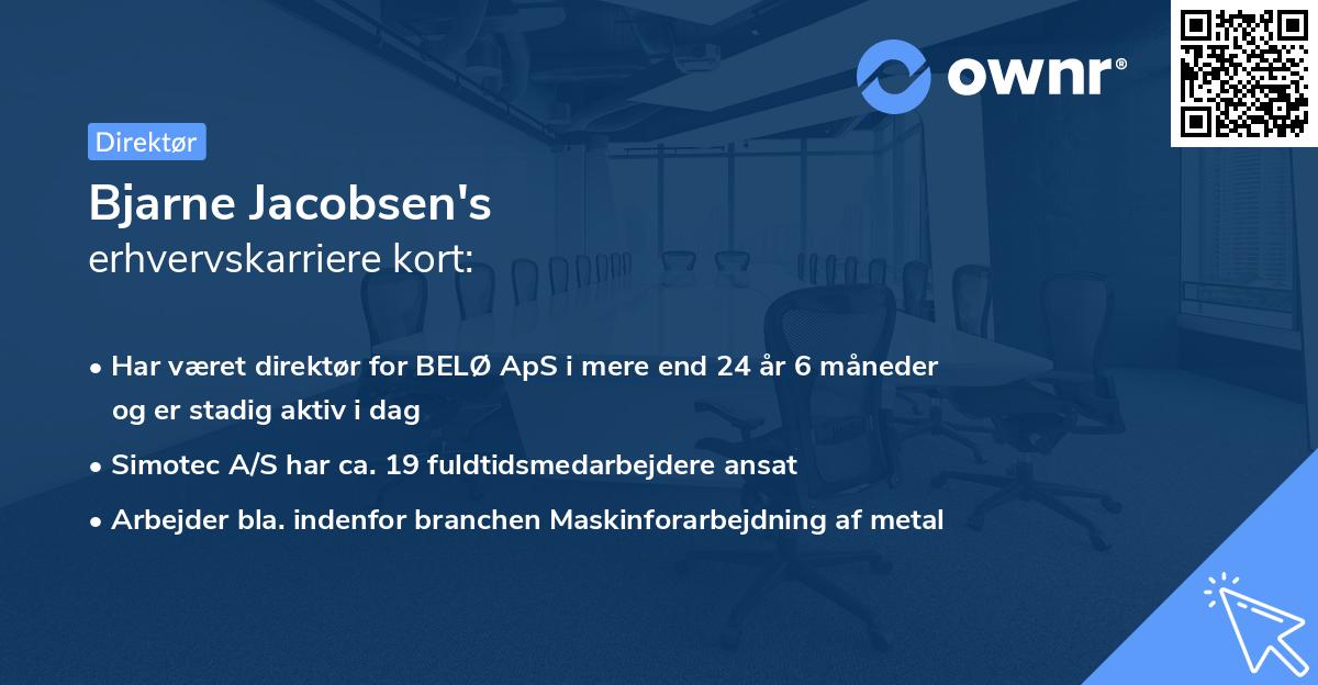 Bjarne Jacobsen's erhvervskarriere kort