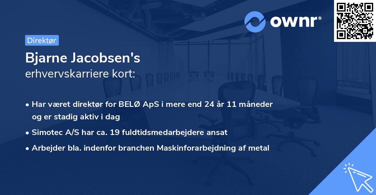 Bjarne Jacobsen's erhvervskarriere kort