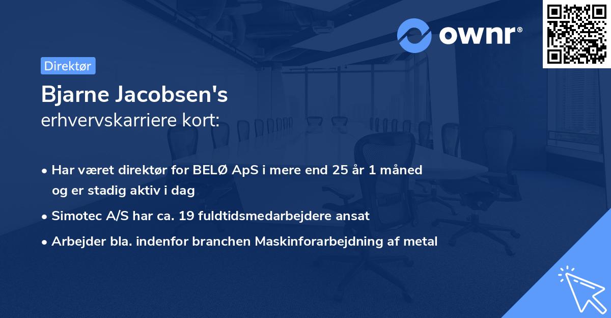 Bjarne Jacobsen's erhvervskarriere kort