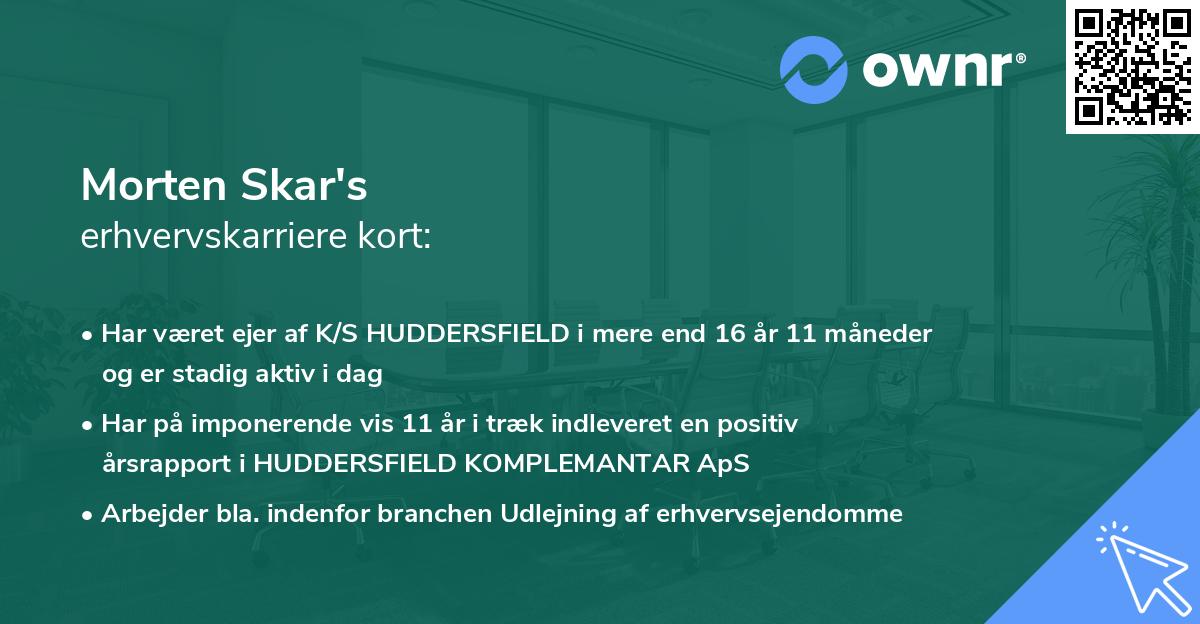 Morten Skar's erhvervskarriere kort