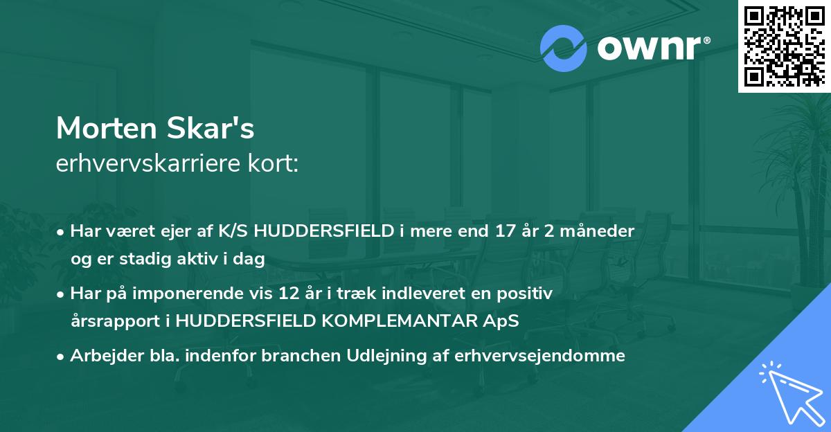 Morten Skar's erhvervskarriere kort