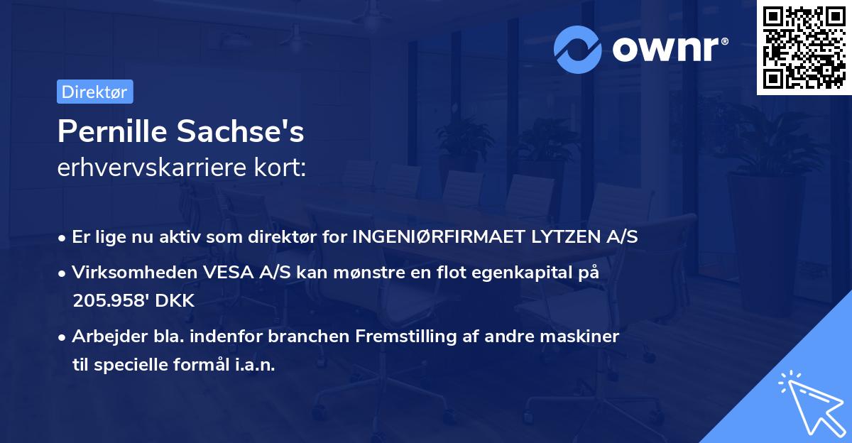 Pernille Sachse's erhvervskarriere kort