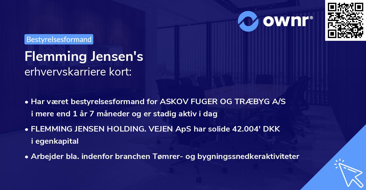 Flemming Jensen's erhvervskarriere kort