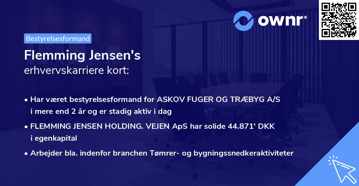 Flemming Jensen's erhvervskarriere kort