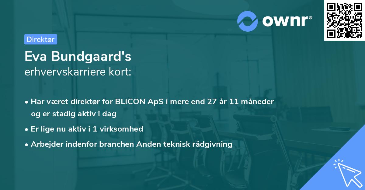 Eva Bundgaard's erhvervskarriere kort