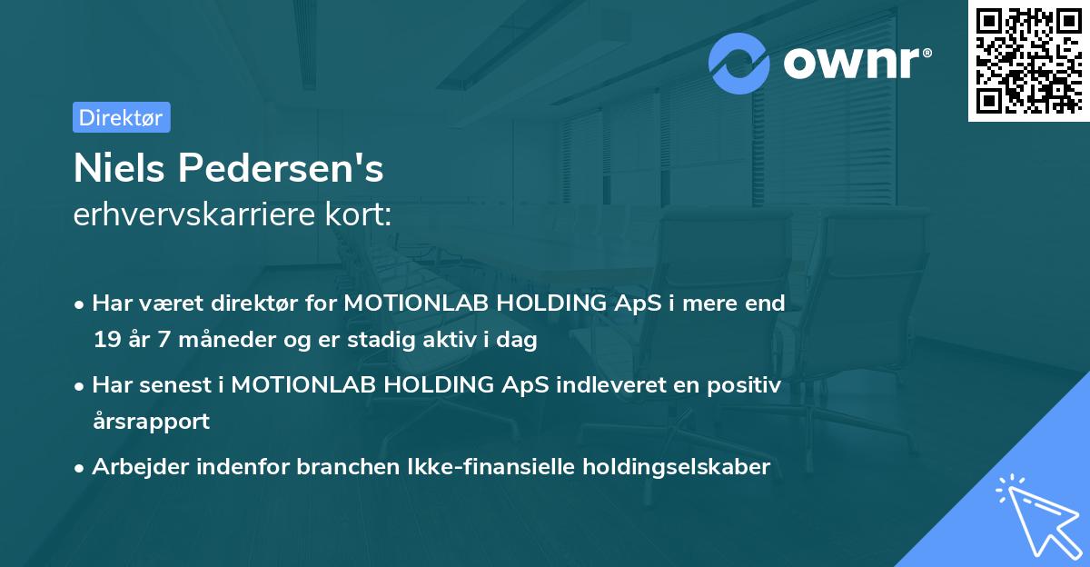 Niels Pedersen's erhvervskarriere kort