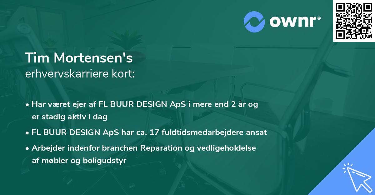 Tim Mortensen's erhvervskarriere kort