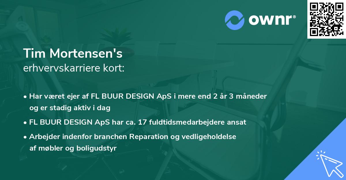 Tim Mortensen's erhvervskarriere kort