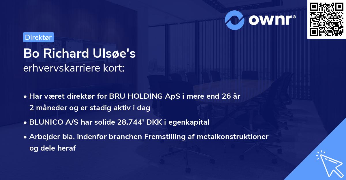 Bo Richard Ulsøe's erhvervskarriere kort