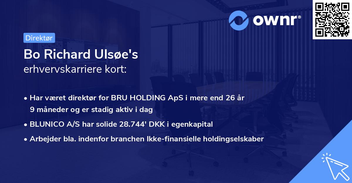 Bo Richard Ulsøe's erhvervskarriere kort