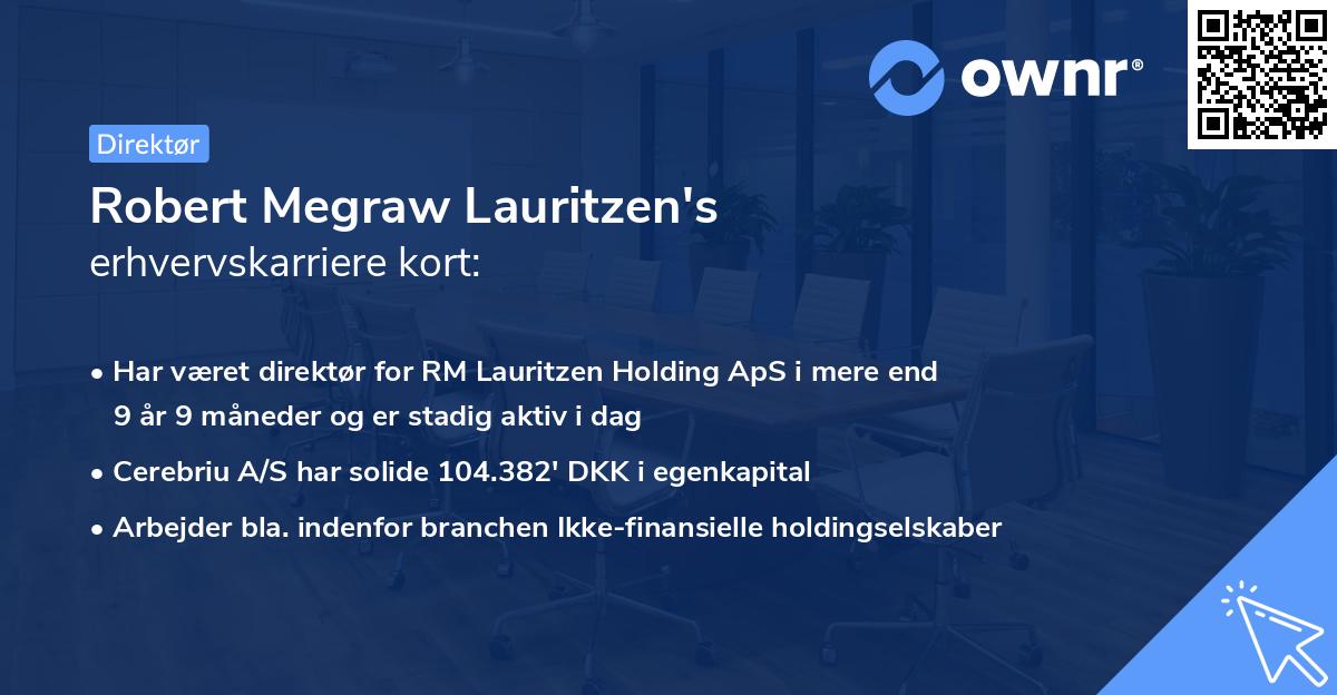 Robert Megraw Lauritzen's erhvervskarriere kort