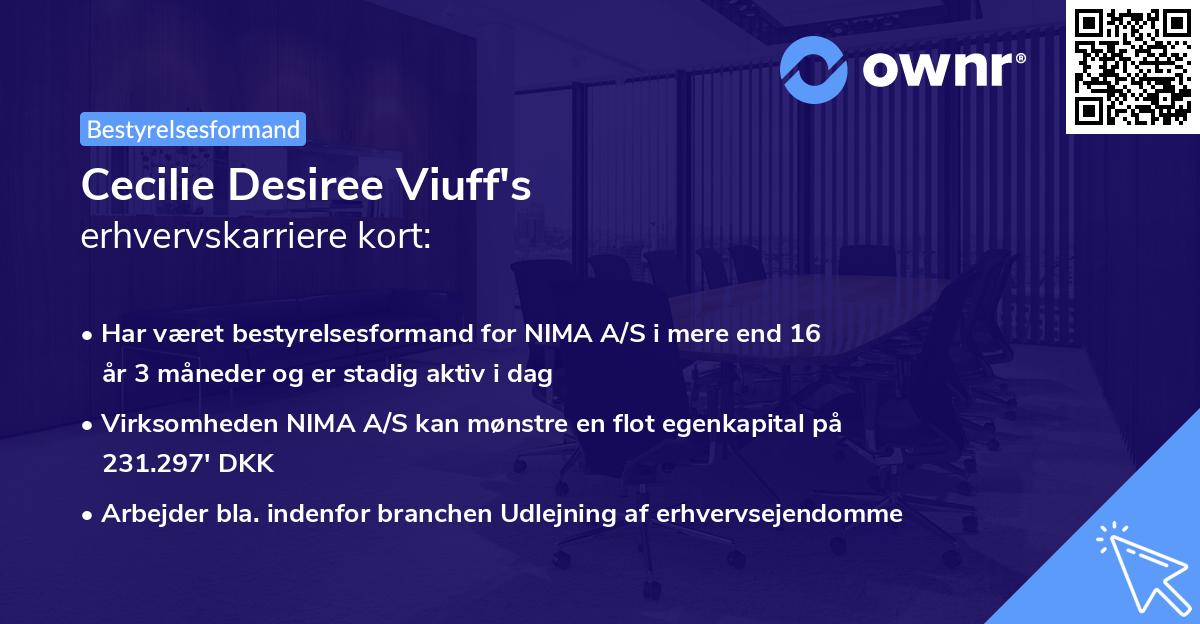 Cecilie Desiree Viuff's erhvervskarriere kort