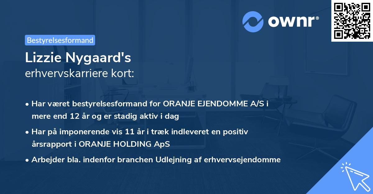 Lizzie Nygaard's erhvervskarriere kort