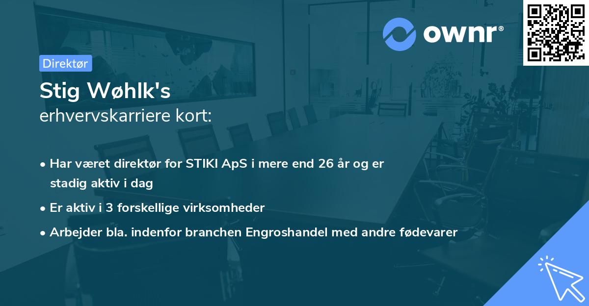 Stig Wøhlk's erhvervskarriere kort