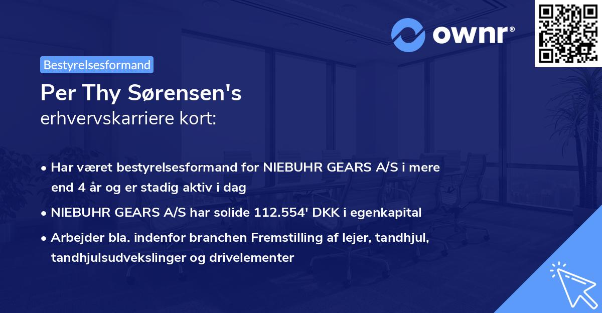 Per Thy Sørensen's erhvervskarriere kort