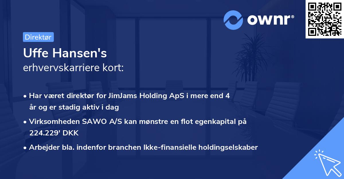 Uffe Hansen's erhvervskarriere kort