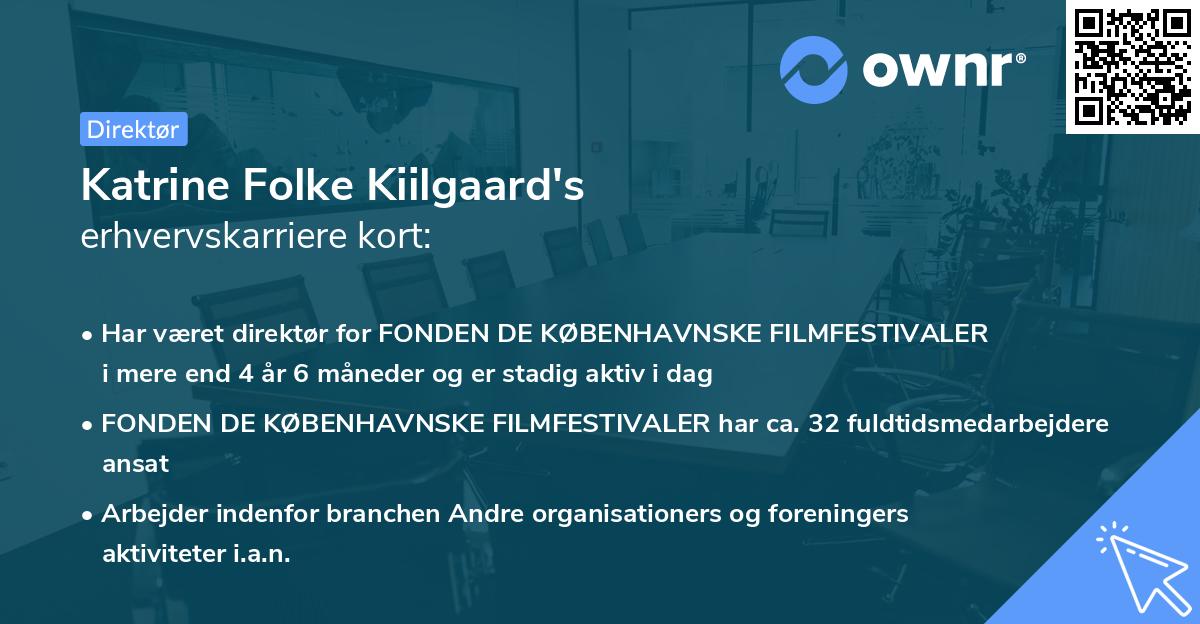 Katrine Folke Kiilgaard's erhvervskarriere kort
