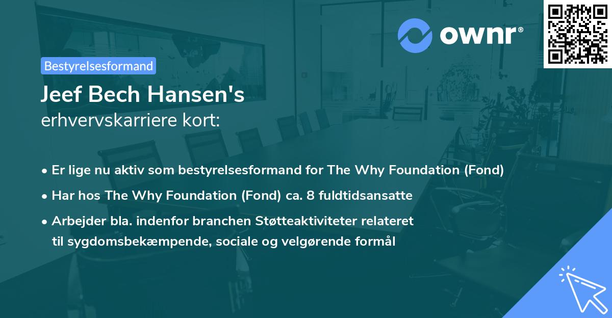 Jeef Bech Hansen's erhvervskarriere kort
