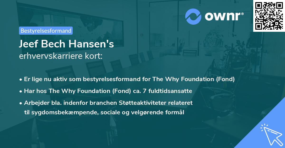 Jeef Bech Hansen's erhvervskarriere kort