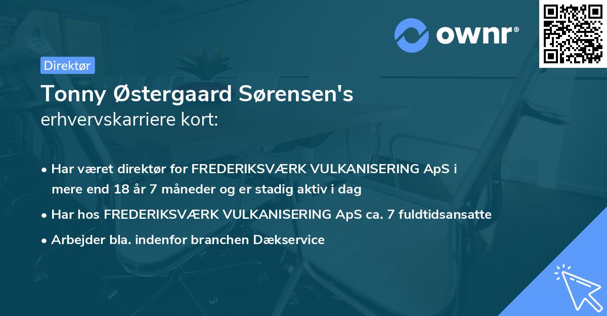 Tonny Østergaard Sørensen's erhvervskarriere kort