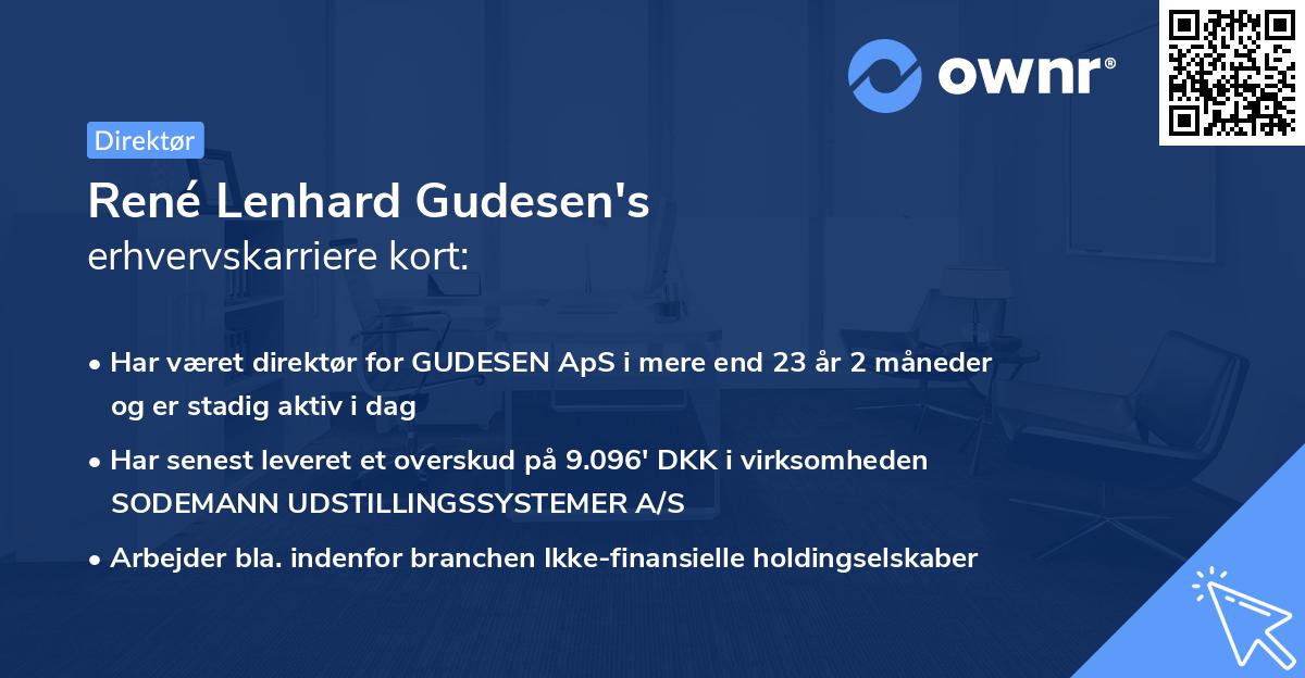René Lenhard Gudesen's erhvervskarriere kort
