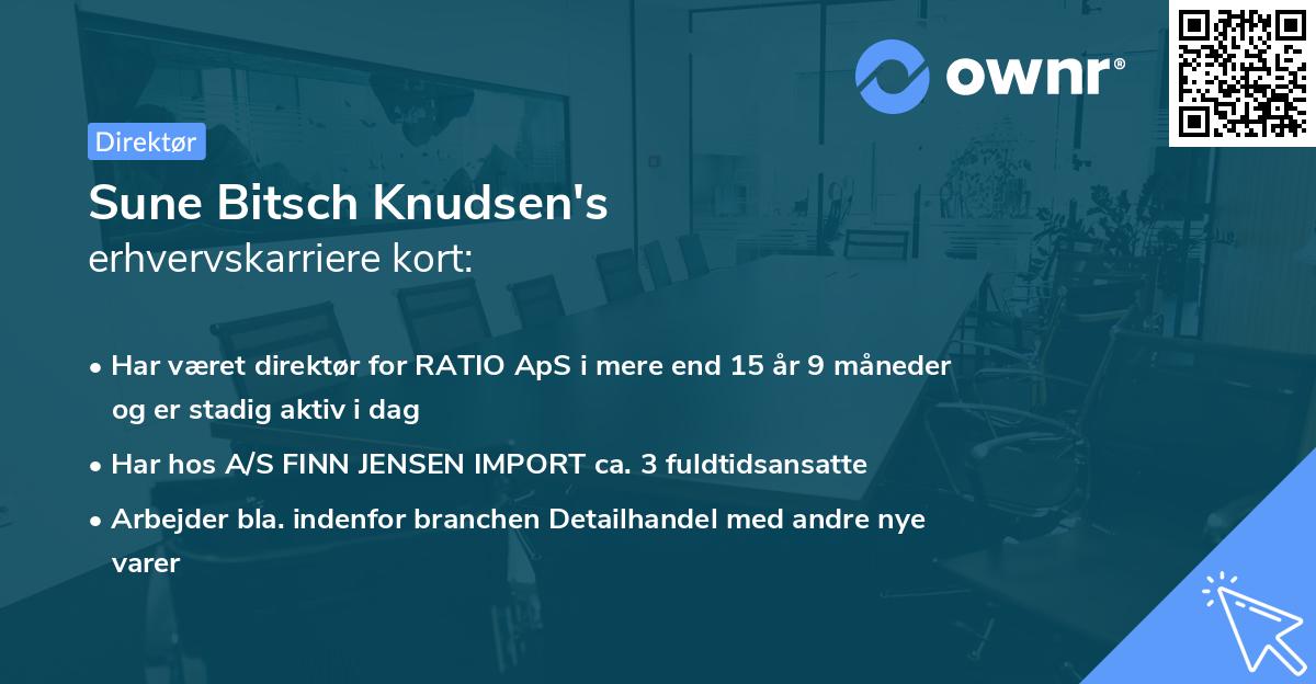 Sune Bitsch Knudsen's erhvervskarriere kort