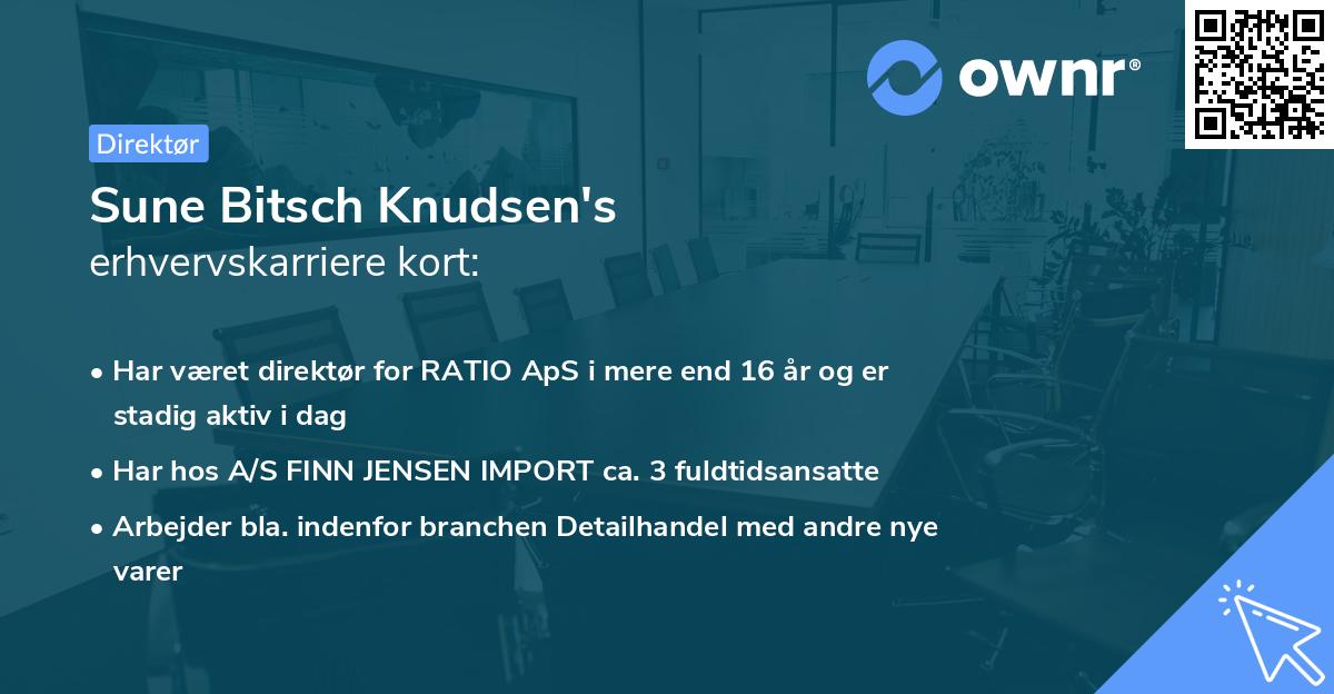 Sune Bitsch Knudsen's erhvervskarriere kort