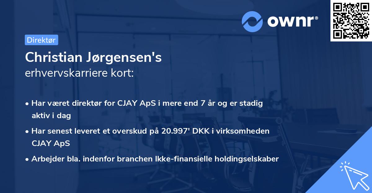 Christian Jørgensen's erhvervskarriere kort