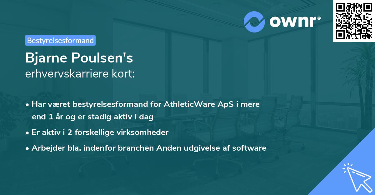 Bjarne Poulsen's erhvervskarriere kort