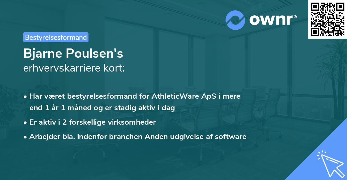 Bjarne Poulsen's erhvervskarriere kort