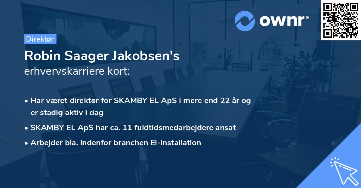 Robin Saager Jakobsen's erhvervskarriere kort