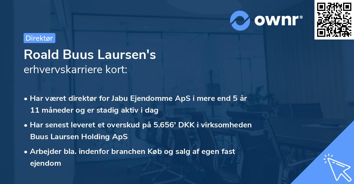 Roald Buus Laursen's erhvervskarriere kort
