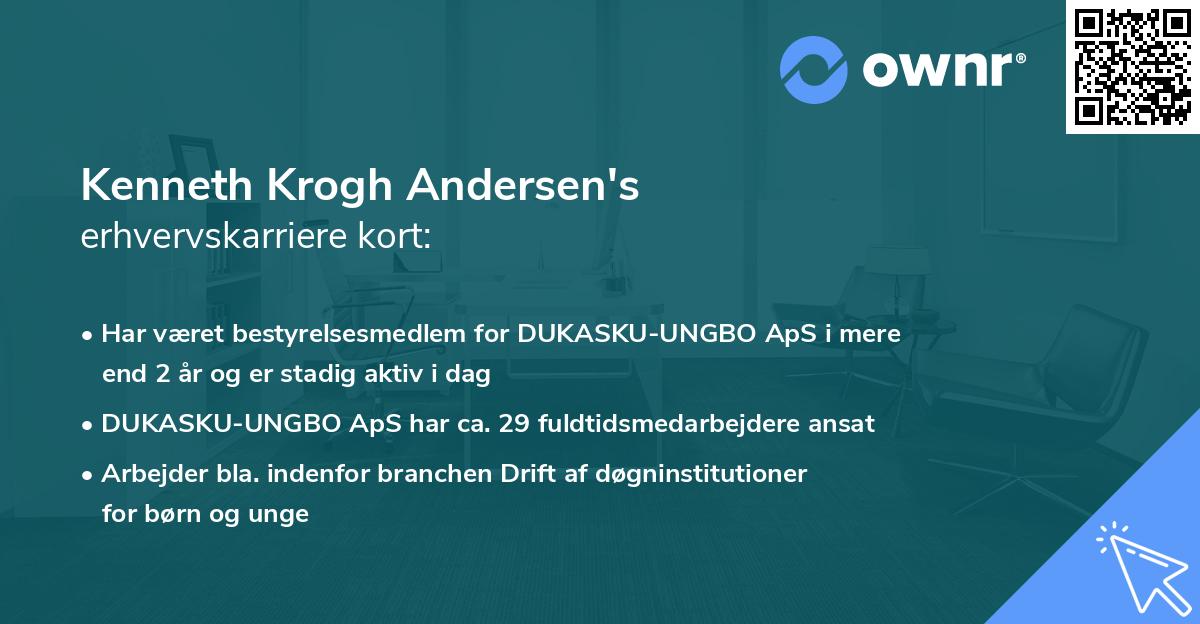 Kenneth Krogh Andersen's erhvervskarriere kort