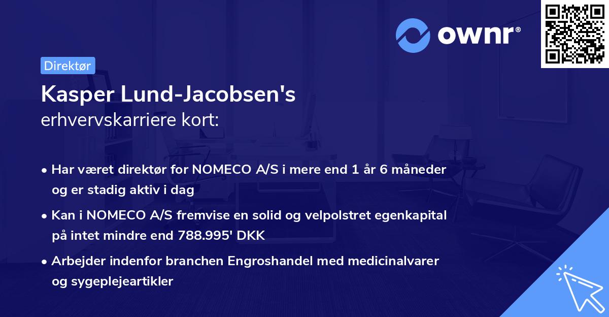 Kasper Lund-Jacobsen's erhvervskarriere kort