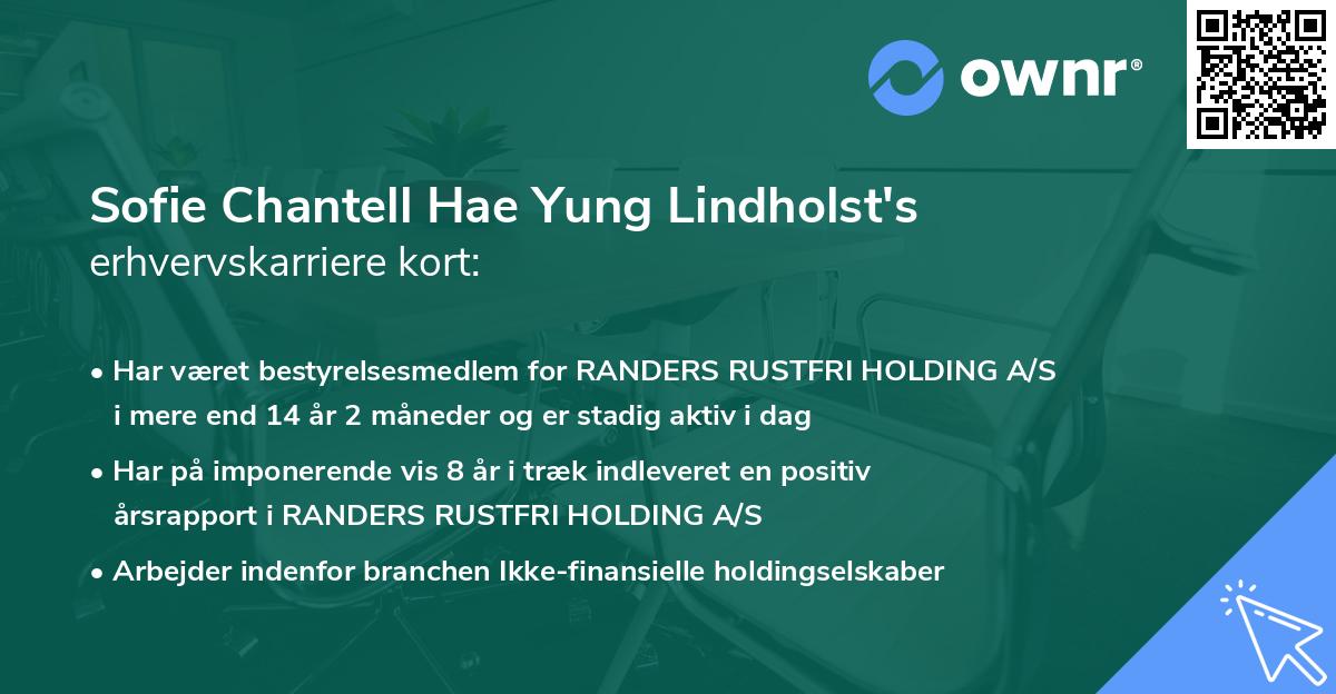 Sofie Chantell Hae Yung Lindholst's erhvervskarriere kort