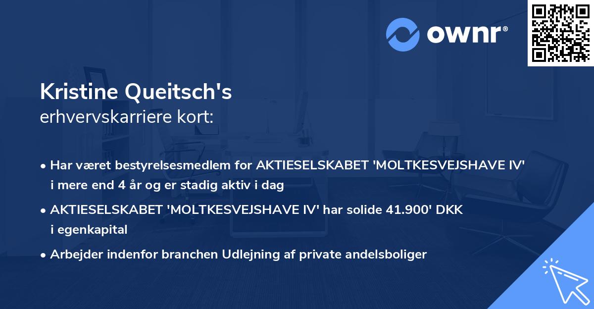 Kristine Queitsch's erhvervskarriere kort