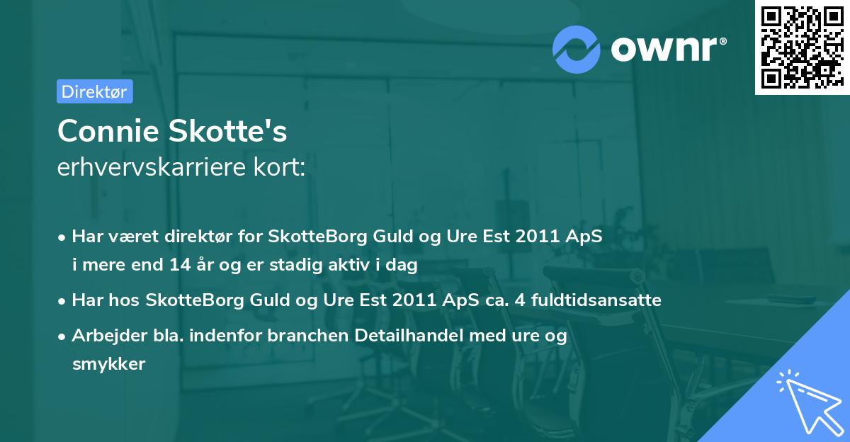 Connie Skotte's erhvervskarriere kort
