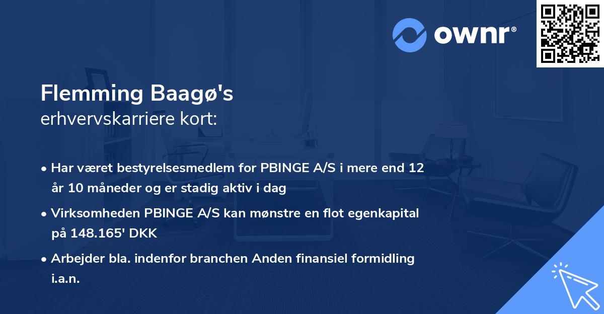 Flemming Baagø's erhvervskarriere kort