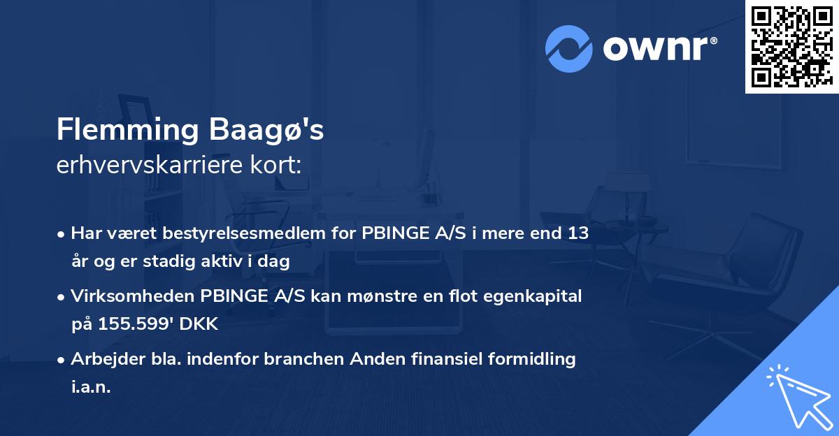 Flemming Baagø's erhvervskarriere kort