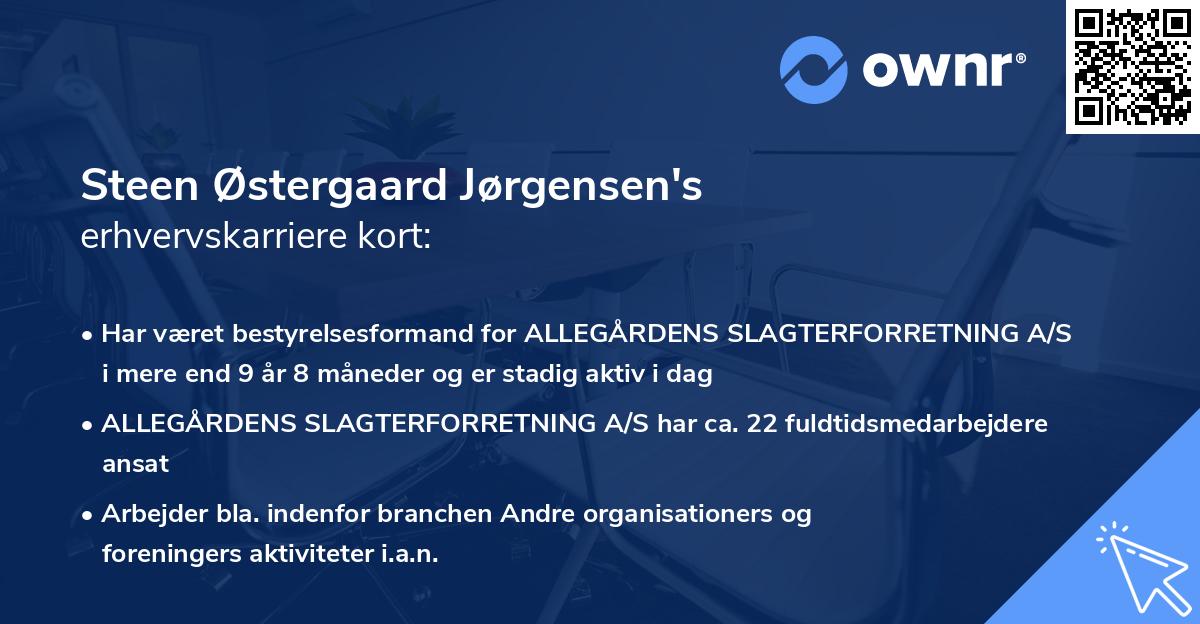 Steen Østergaard Jørgensen's erhvervskarriere kort