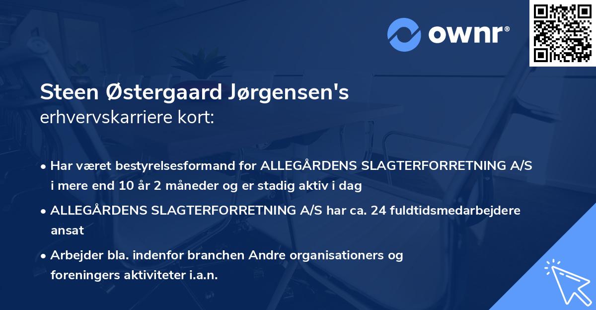 Steen Østergaard Jørgensen's erhvervskarriere kort