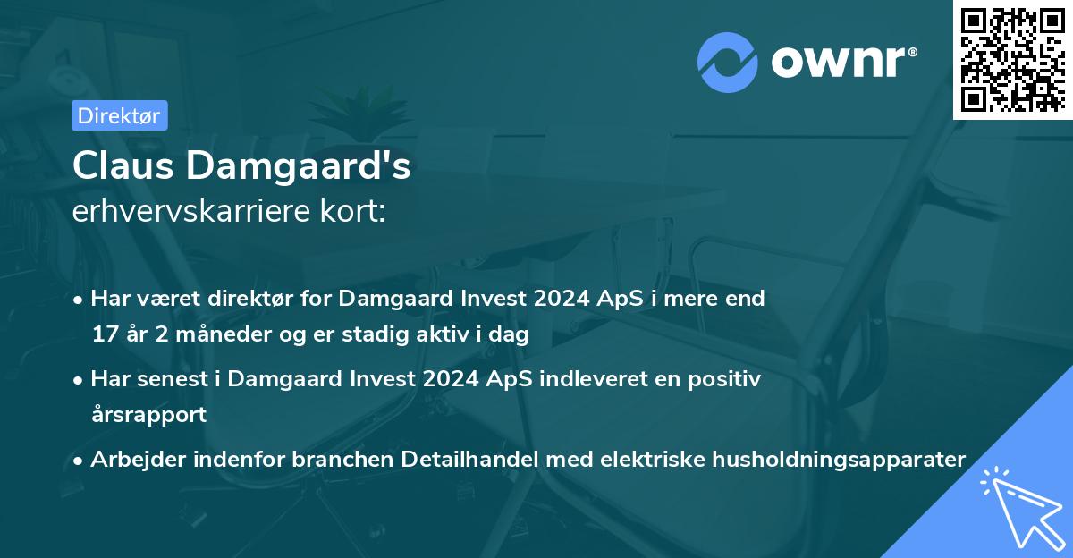 Claus Damgaard's erhvervskarriere kort