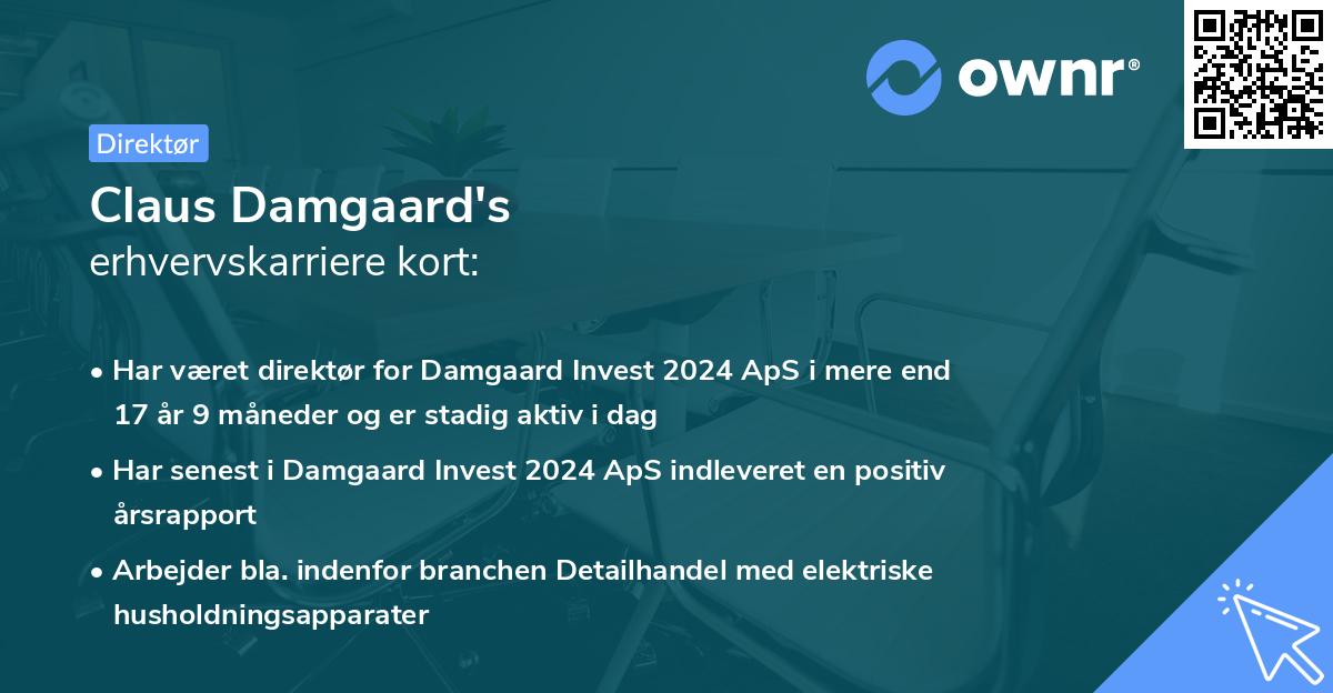 Claus Damgaard's erhvervskarriere kort